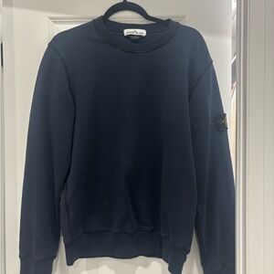 Stone Island Men's Navy Crewneck Sweater